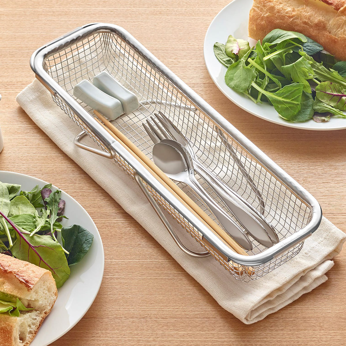 【AUX】leye 水切りメッシュかご スリム