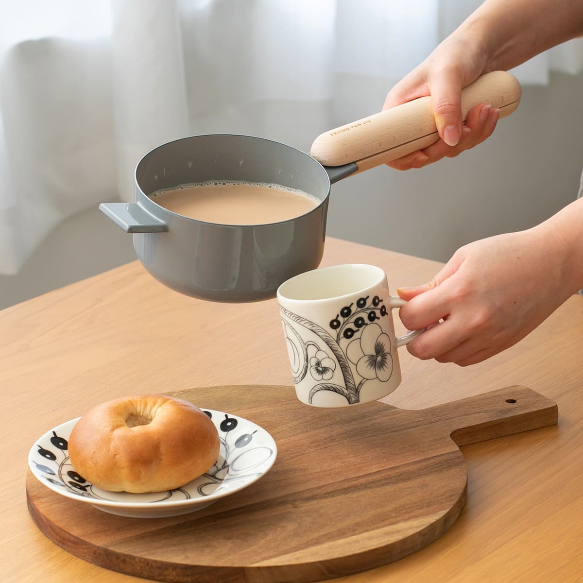 【FRYING PAN JIU】スープ S ハンドルセット ブナ(グレー)