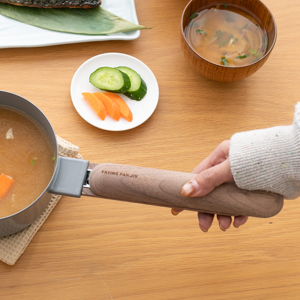 【FRYING PAN JIU】スープ S ハンドルセット ウォルナット