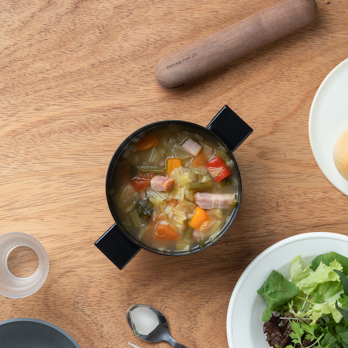 【FRYING PAN JIU】スープ S ハンドルセット ウォルナット