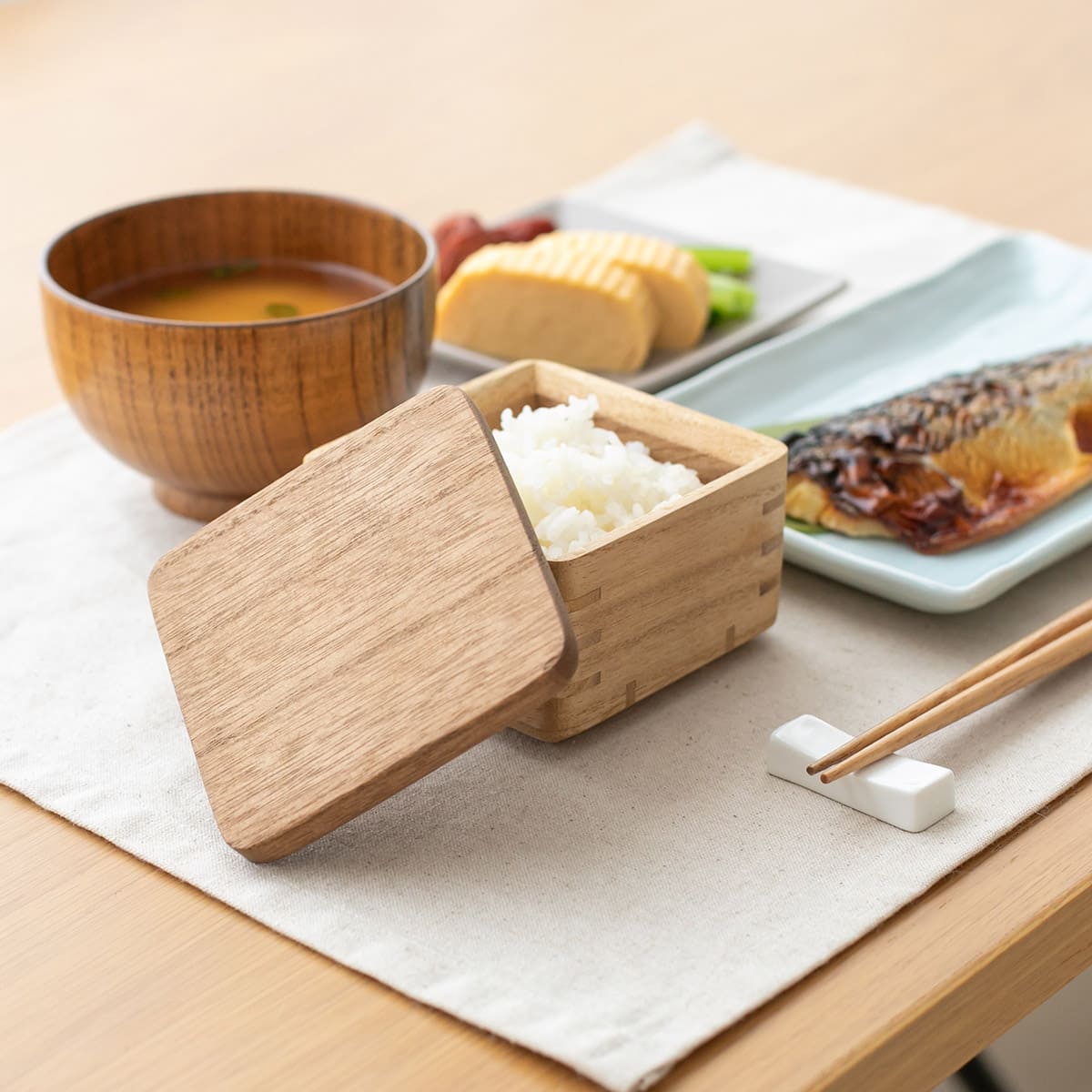 桐製レンジ対応ごはん鉢 小