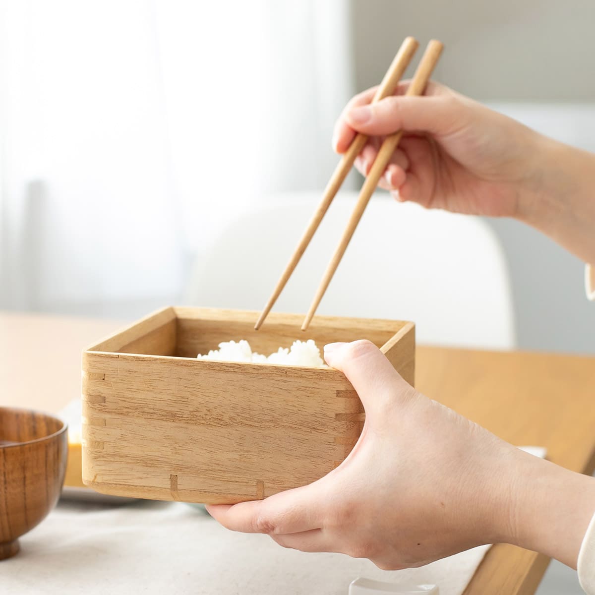 桐製レンジ対応ごはん鉢 大