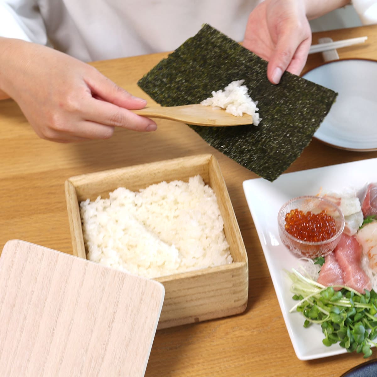 桐製レンジ対応ごはん鉢 大