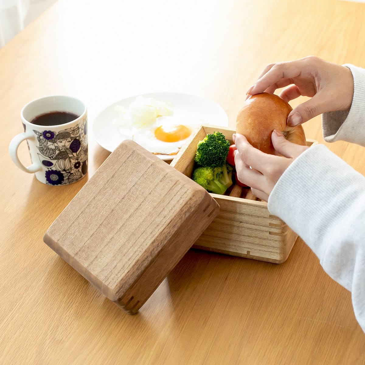 桐製レンジ対応蒸し鉢 小(ブラウン)