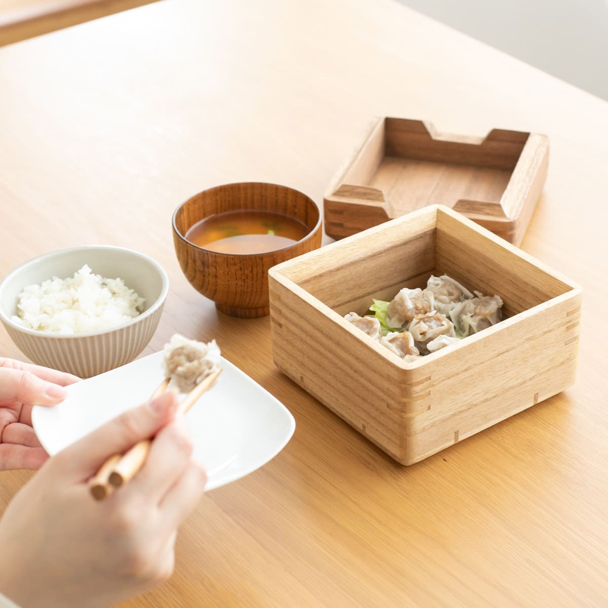 桐製レンジ対応蒸し鉢 小