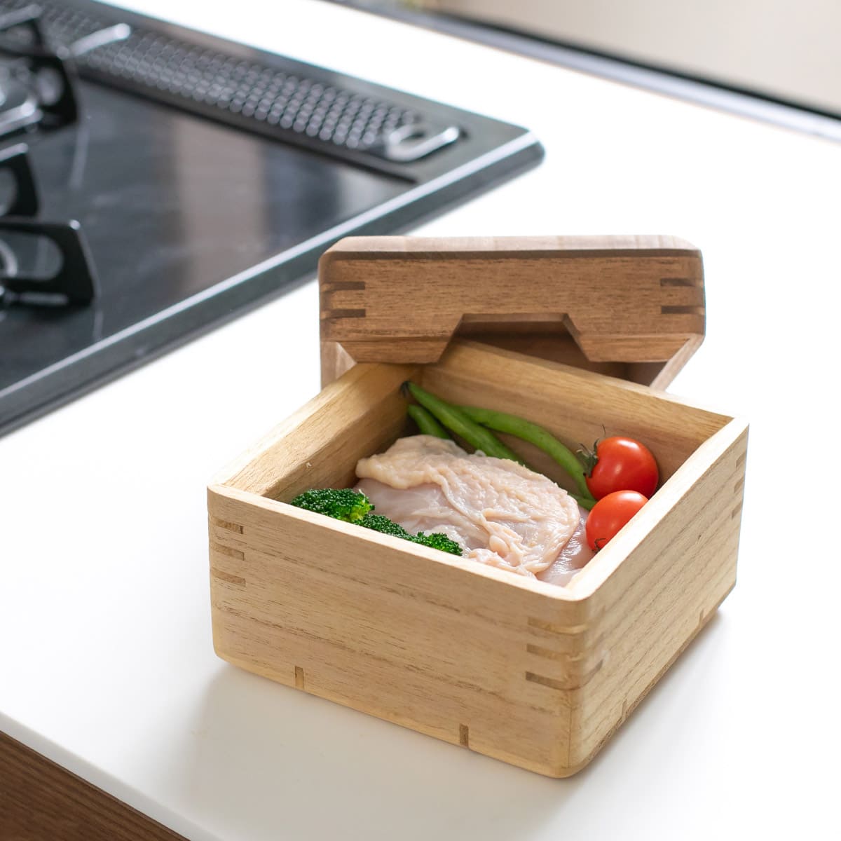 桐製レンジ対応蒸し鉢 小