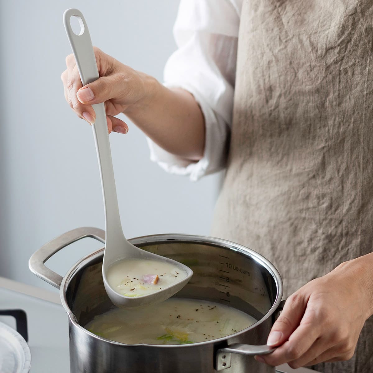 【marna】すくいやすいお玉M(グレー)