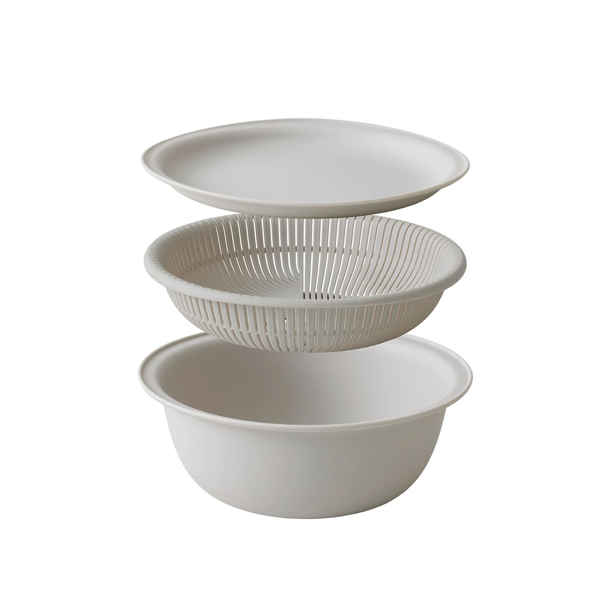 【marna】トレー付きザルボウル3点 21cm