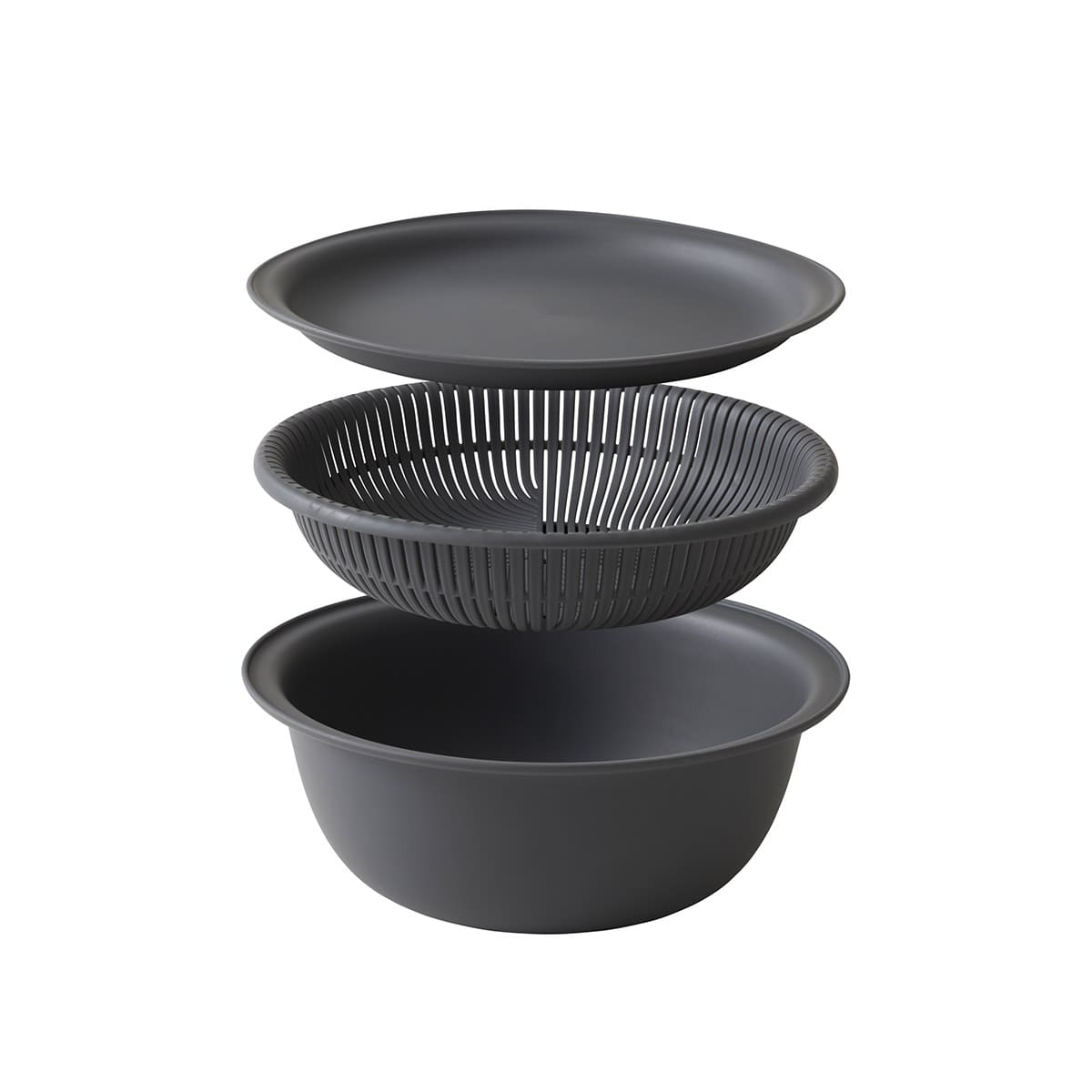 【marna】トレー付きザルボウル3点 21cm