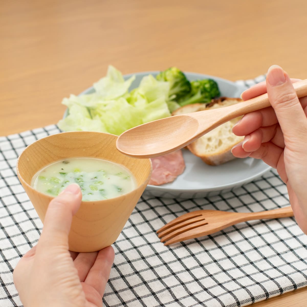 食洗器対応 天然木のウッドボウル 中