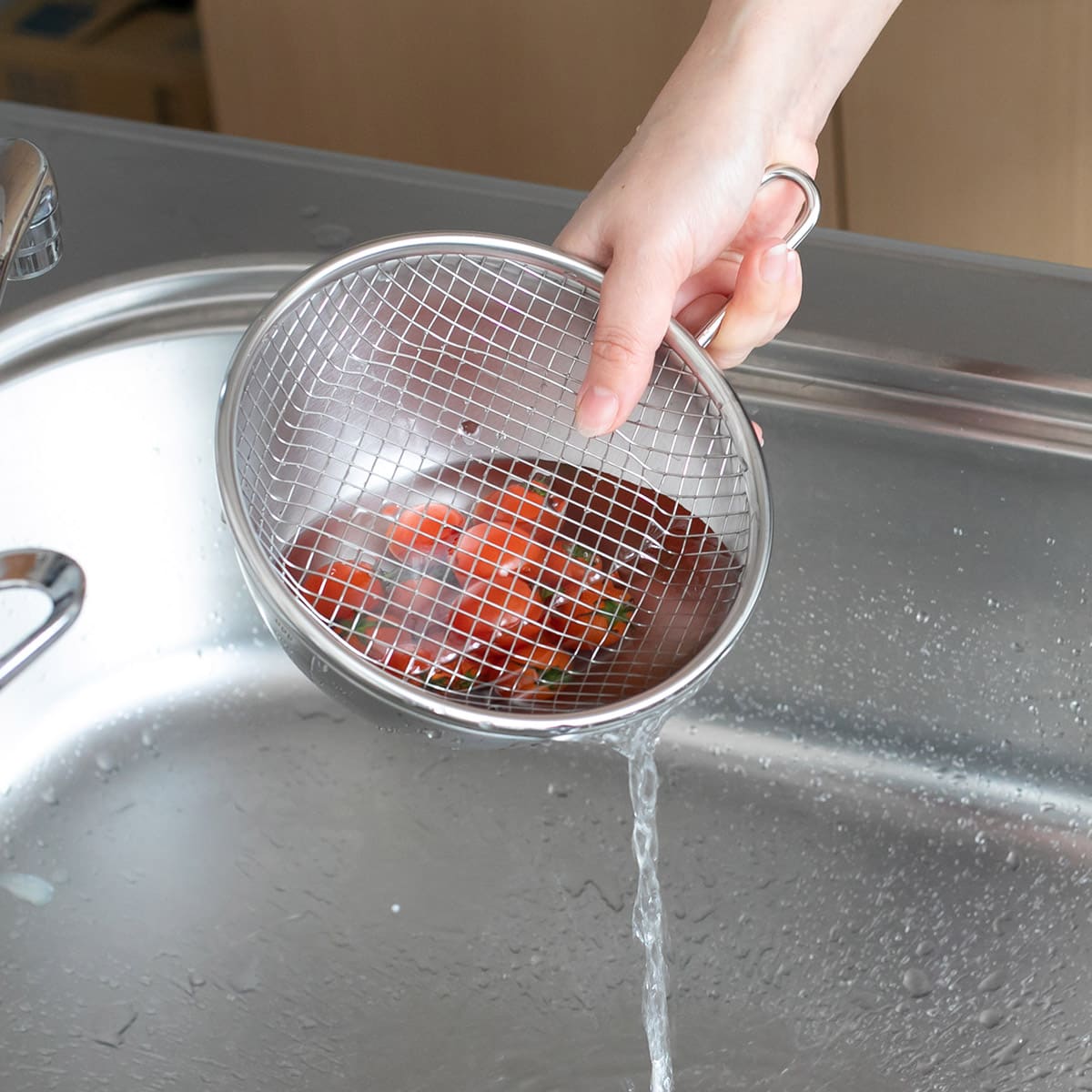 【and】ステンレス手付きボウル16cm