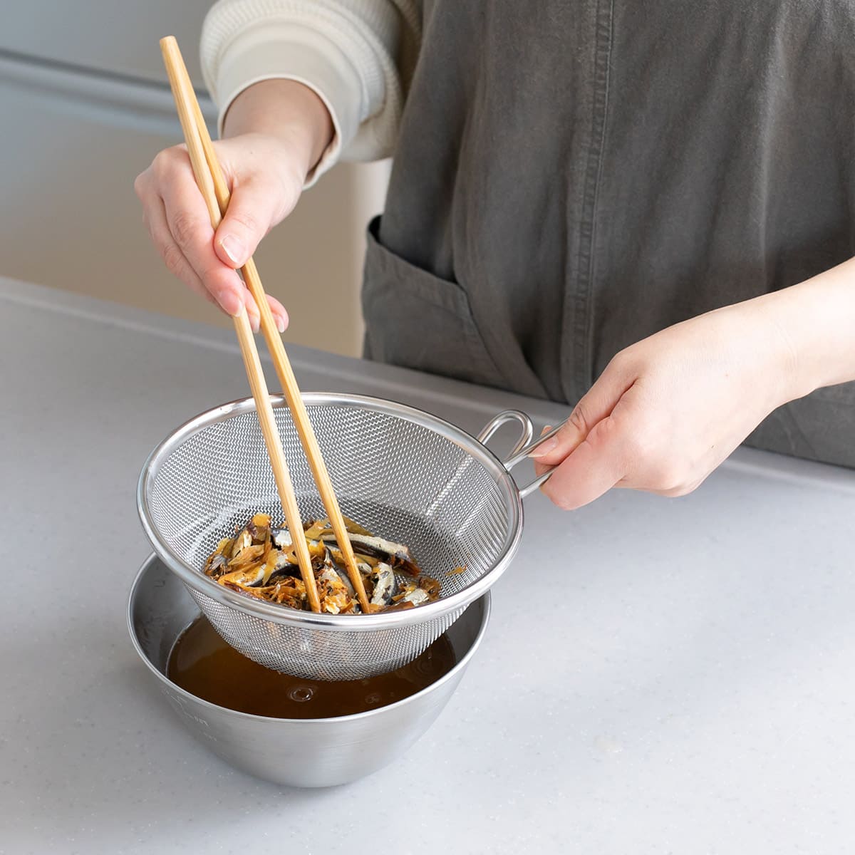 【and】ステンレス手付きボウル16cm