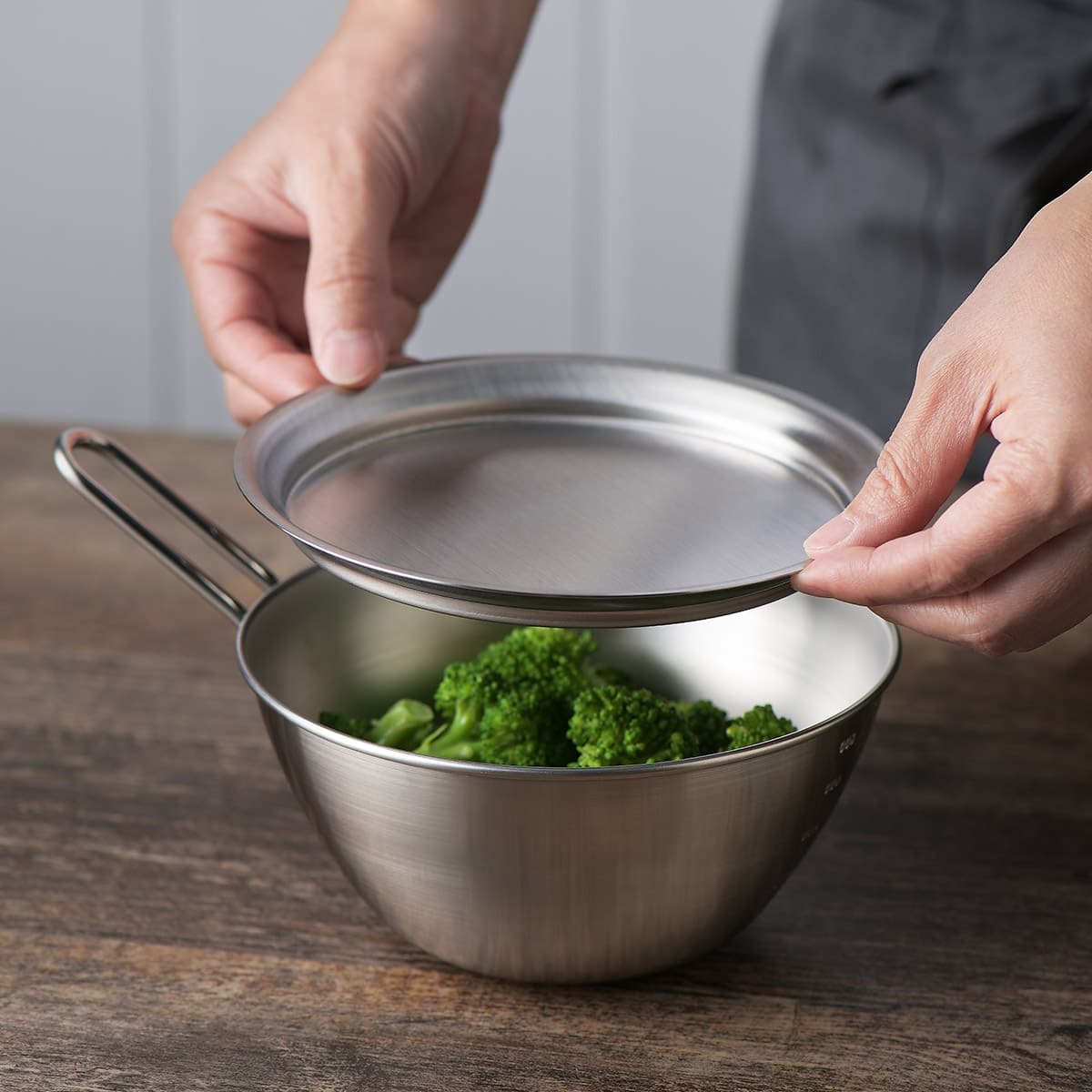 【and】ステンレス手付きボウル16cm