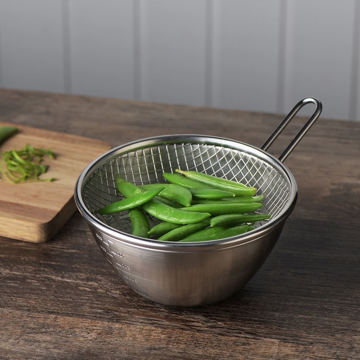 【and】ステンレス浅型ザル16cm