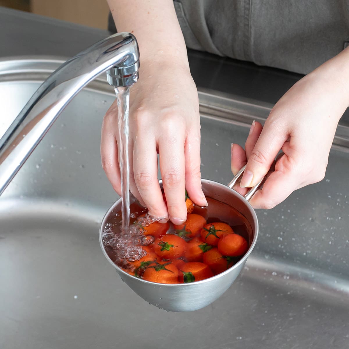 【and】ステンレス手付きボウル13cm