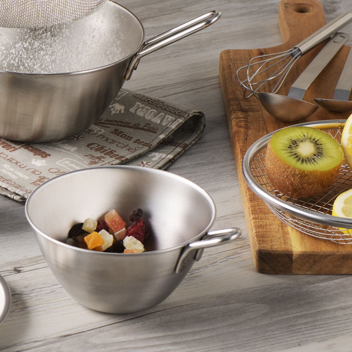 【and】ステンレス手付きボウル13cm