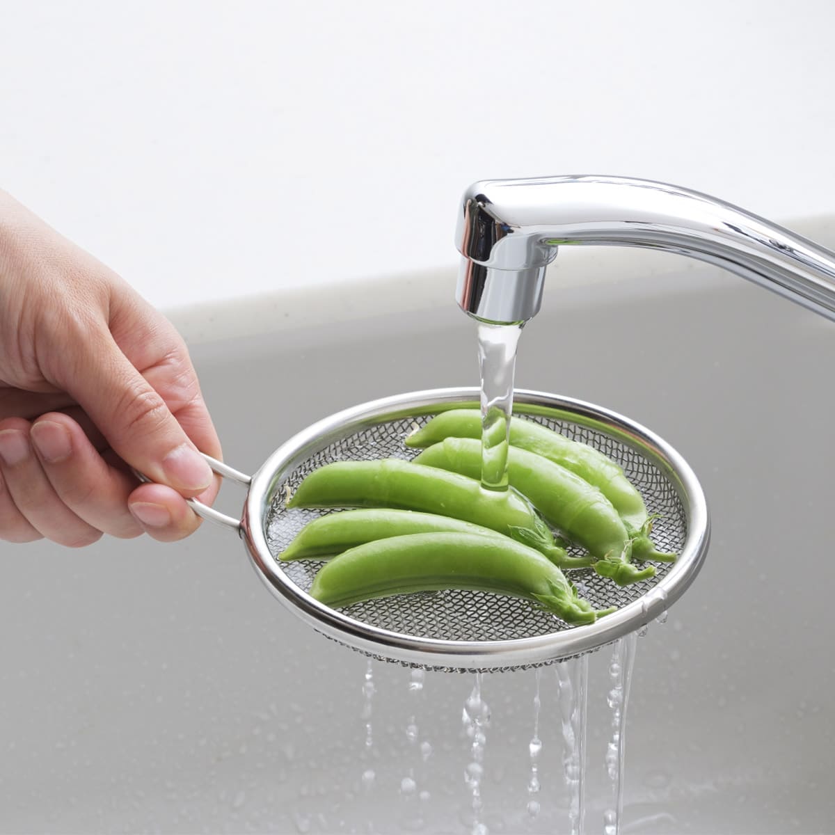 【and】ステンレス手付きストレーナー13cm