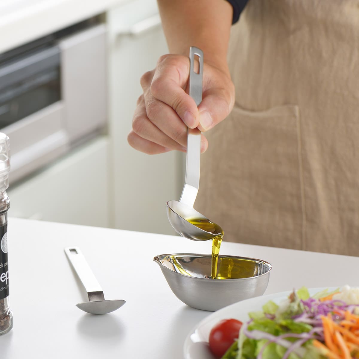 【and】ステンレスしずく型ボウル