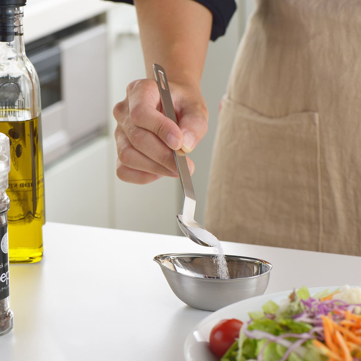 【and】ステンレスしずく型ボウル