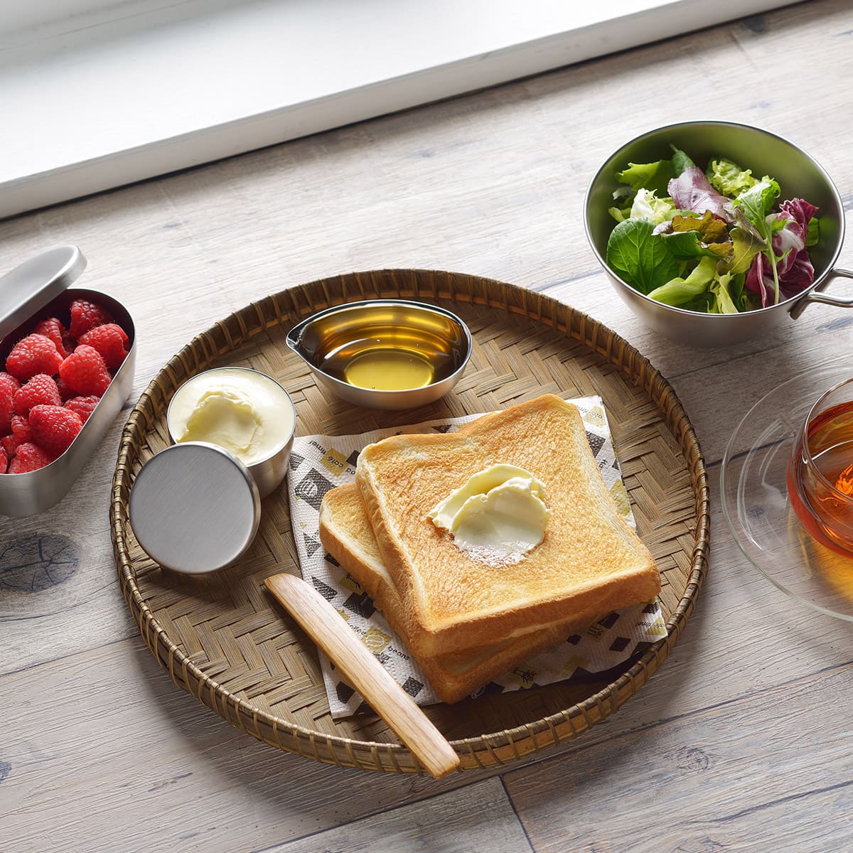 【and】ステンレスしずく型ボウル