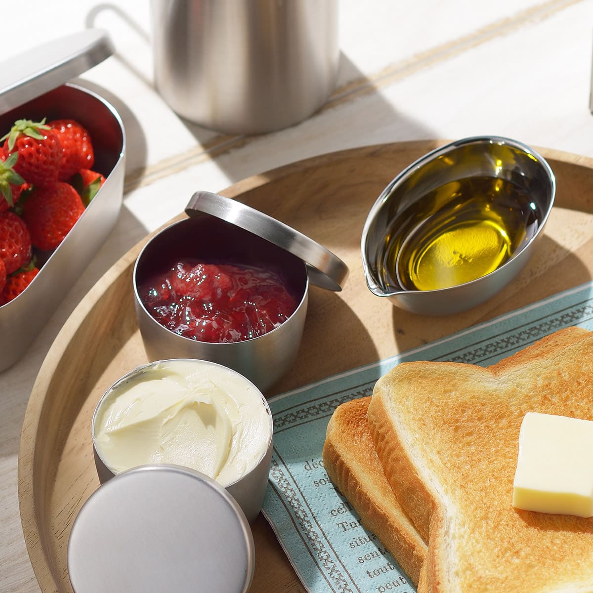 【and】ステンレスしずく型ボウル