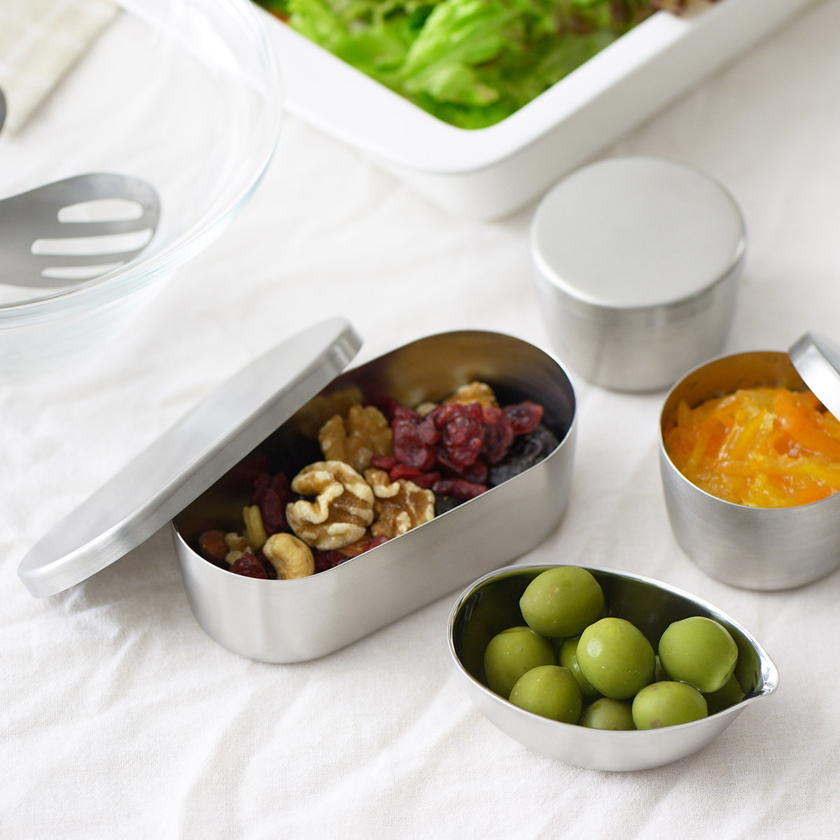 【and】ステンレスしずく型ボウル