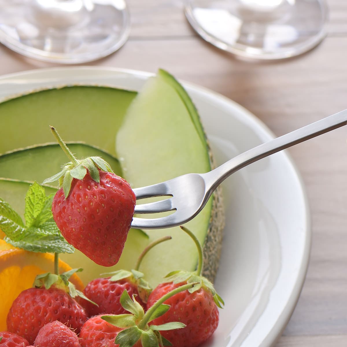 【and】ステンレス柄の長いフォーク