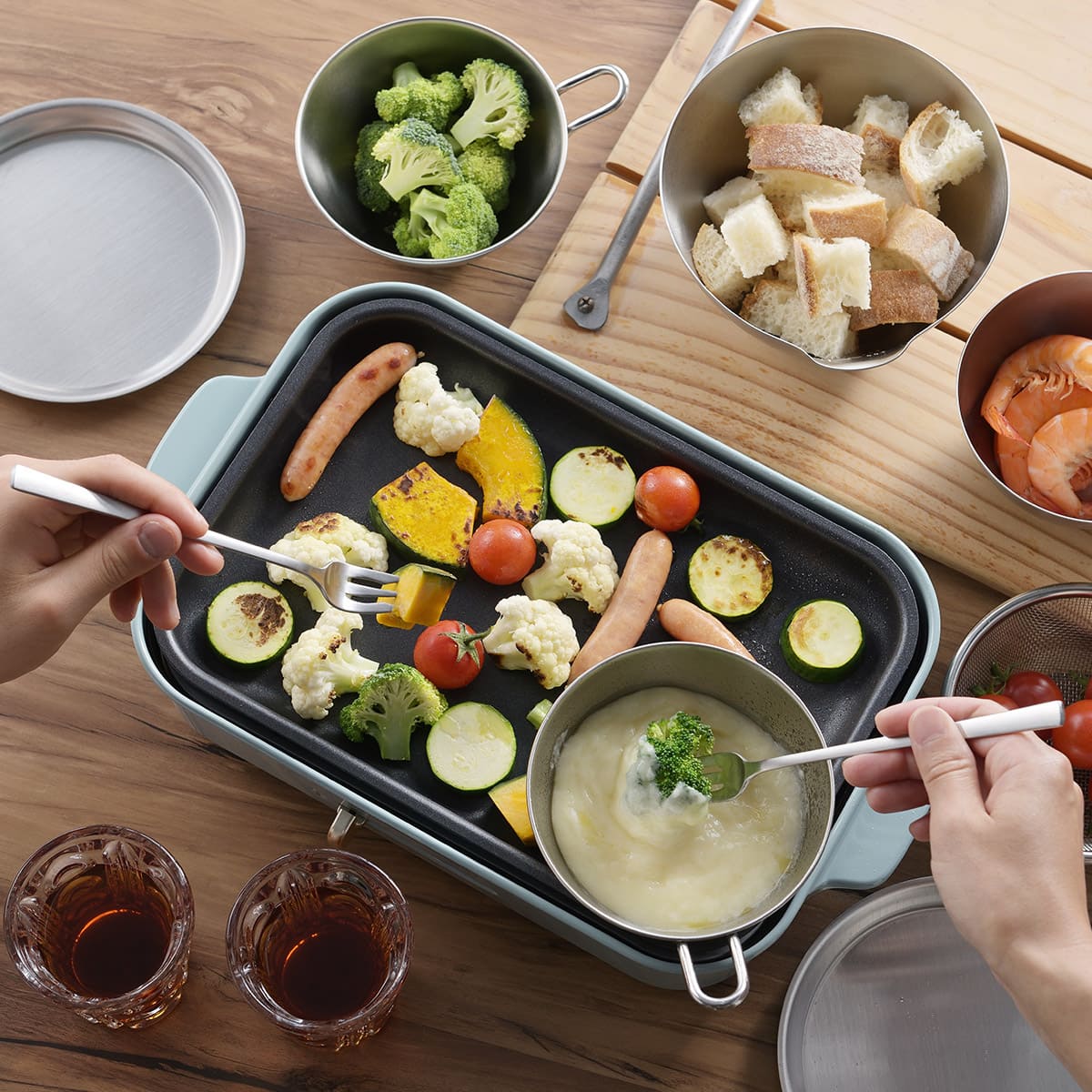 【and】ステンレス柄の長いフォーク