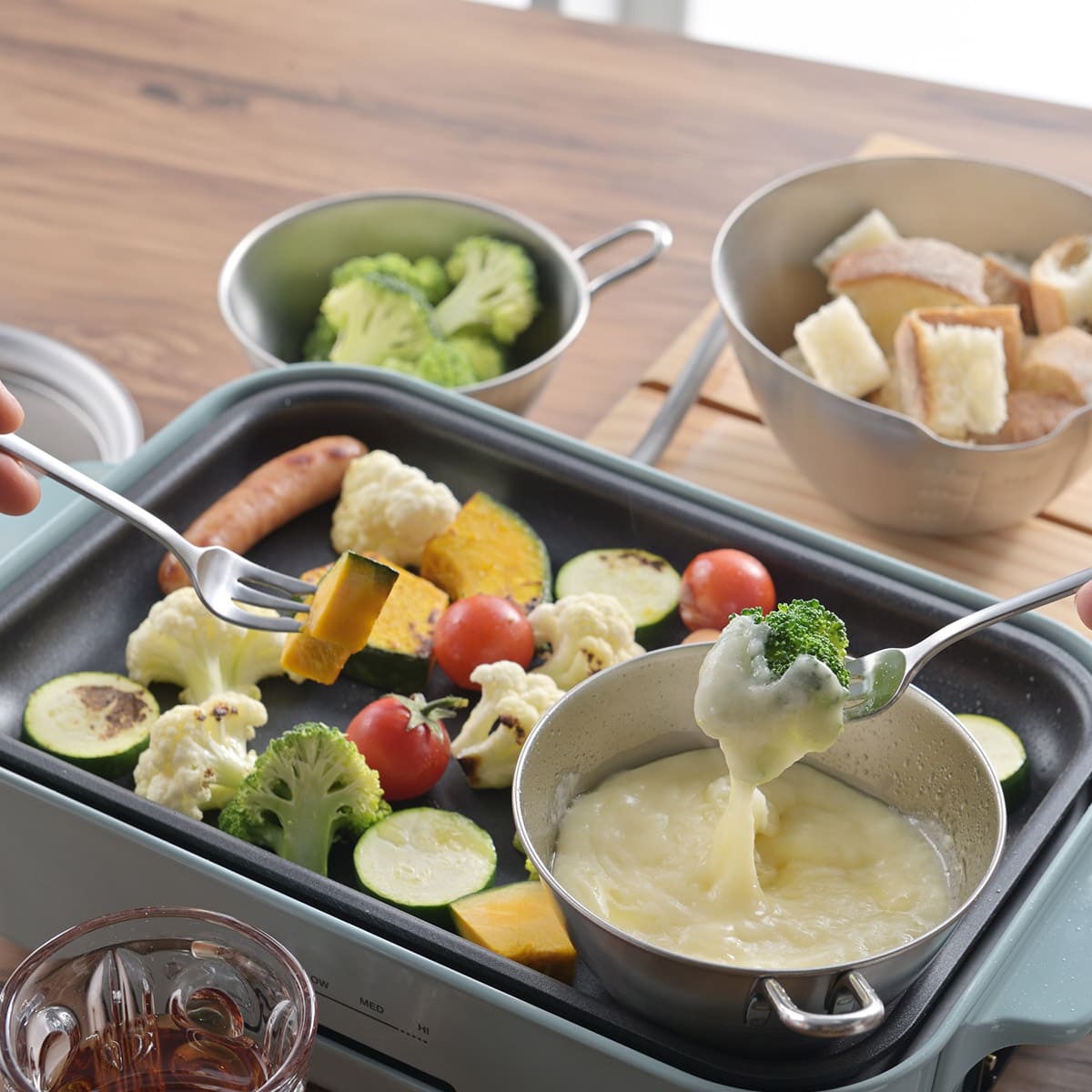 【and】ステンレス柄の長いフォーク