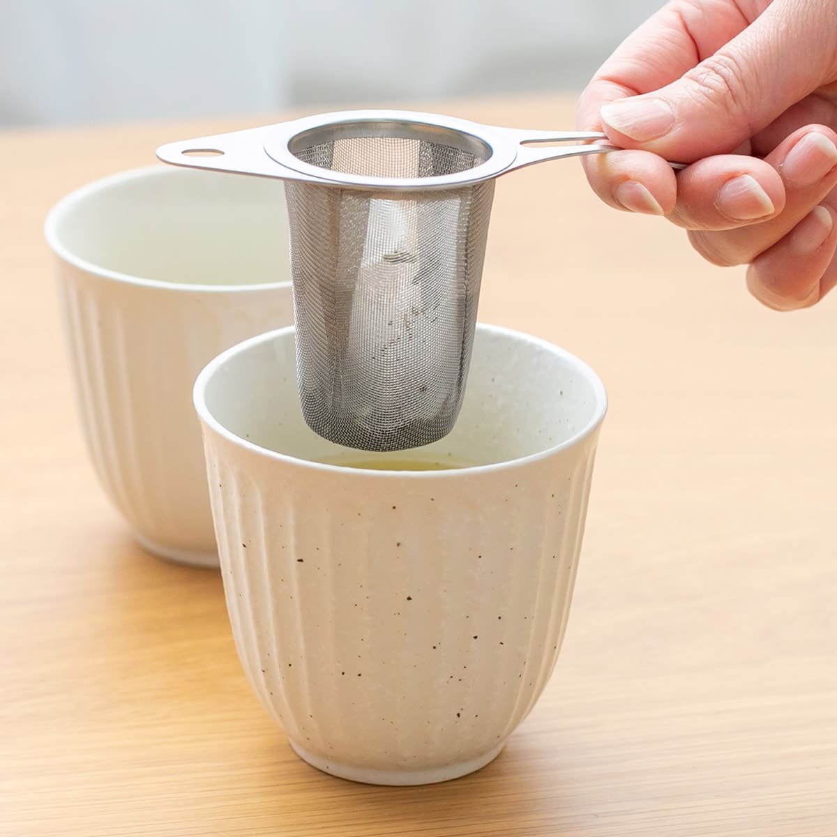 【and】ステンレススリムな茶こし