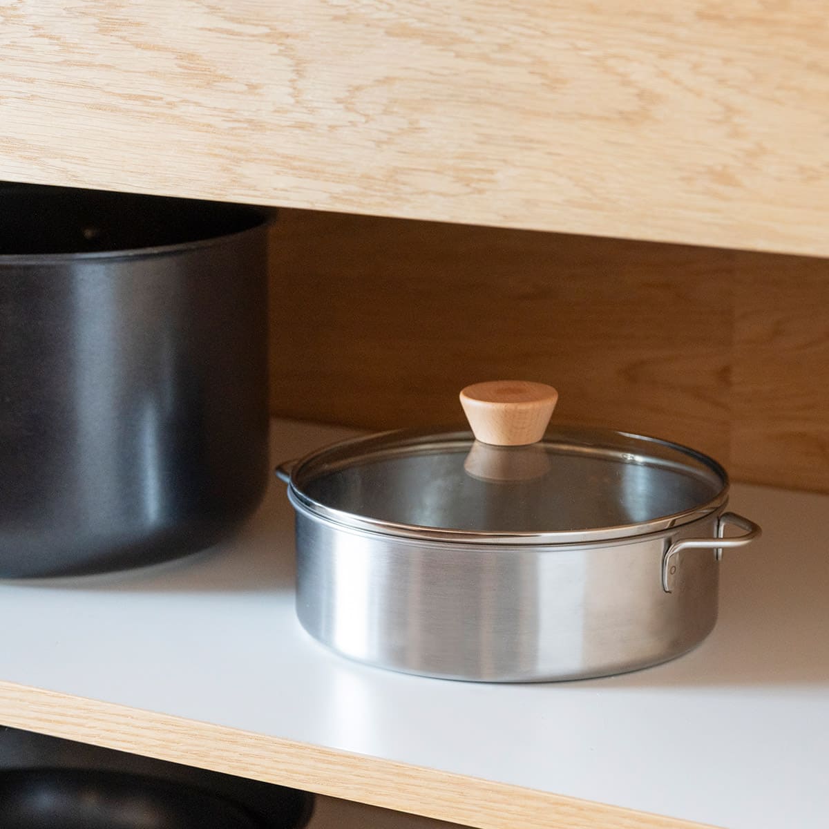 【bws SELECTION】ステンレスせいろ浅 フタ付2点セット