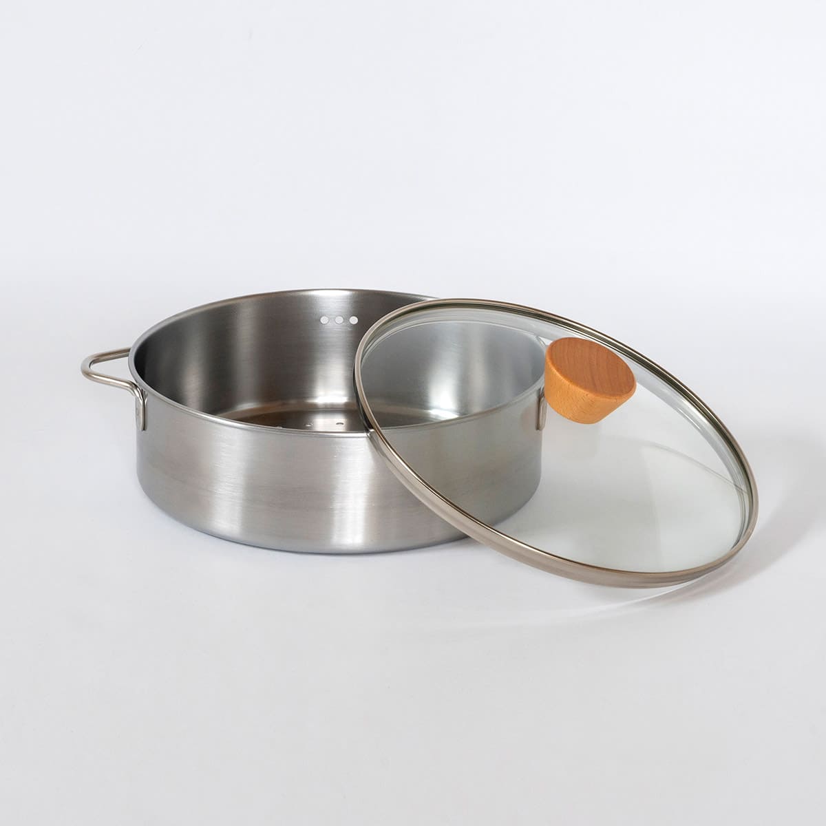 【bws SELECTION】ステンレスせいろ浅 フタ付2点セット