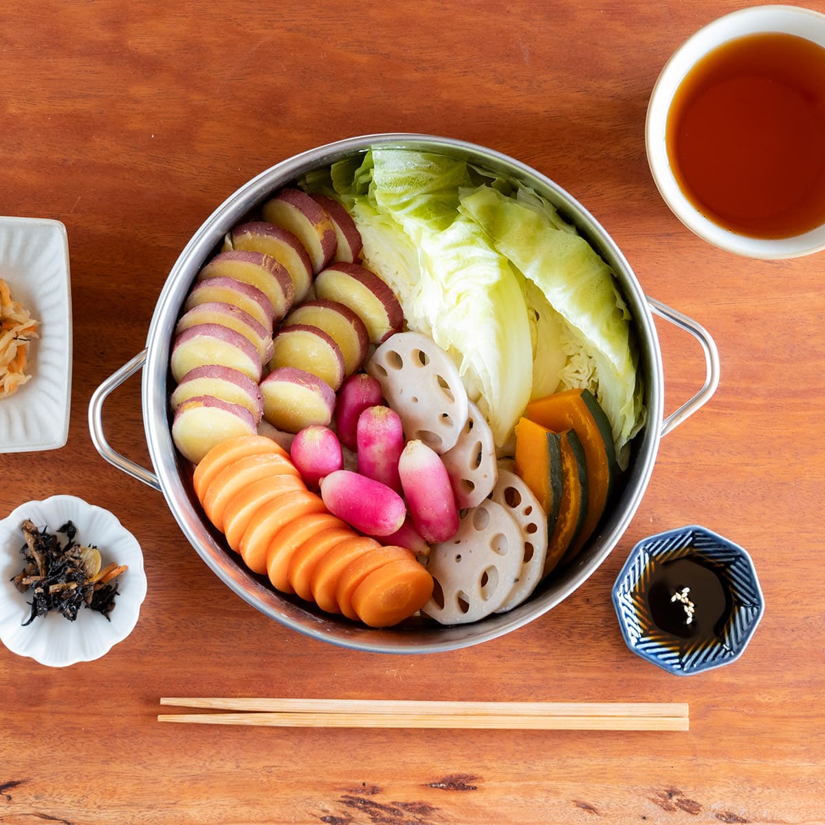 【bws SELECTION】ステンレスせいろ浅 フタ・蒸し板付3点セット