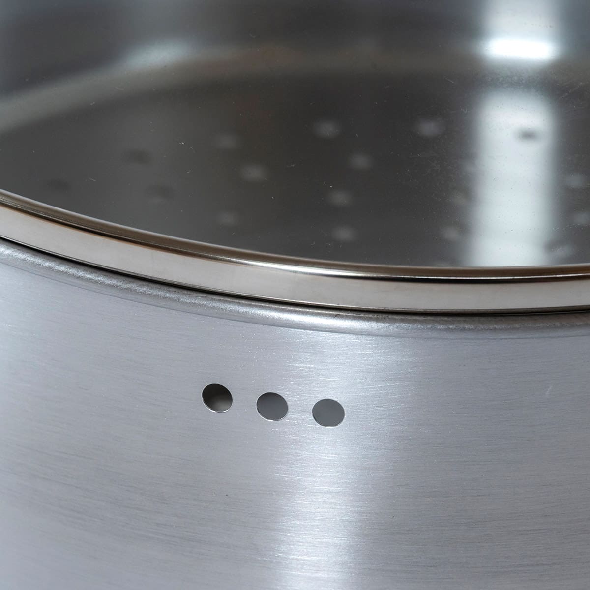 【bws SELECTION】ステンレスせいろ浅 フタ・蒸し板付3点セット