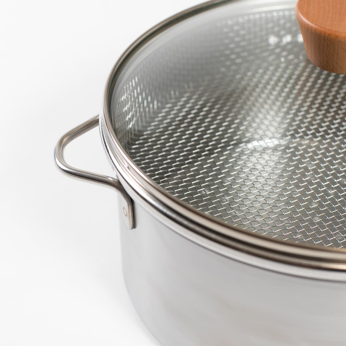 【bws SELECTION】ステンレスせいろ深 フタ・ザル付3点セット