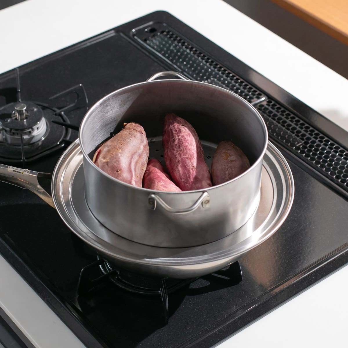 【bws SELECTION】ステンレスせいろ深 フタ・ザル・蒸し板4点セット