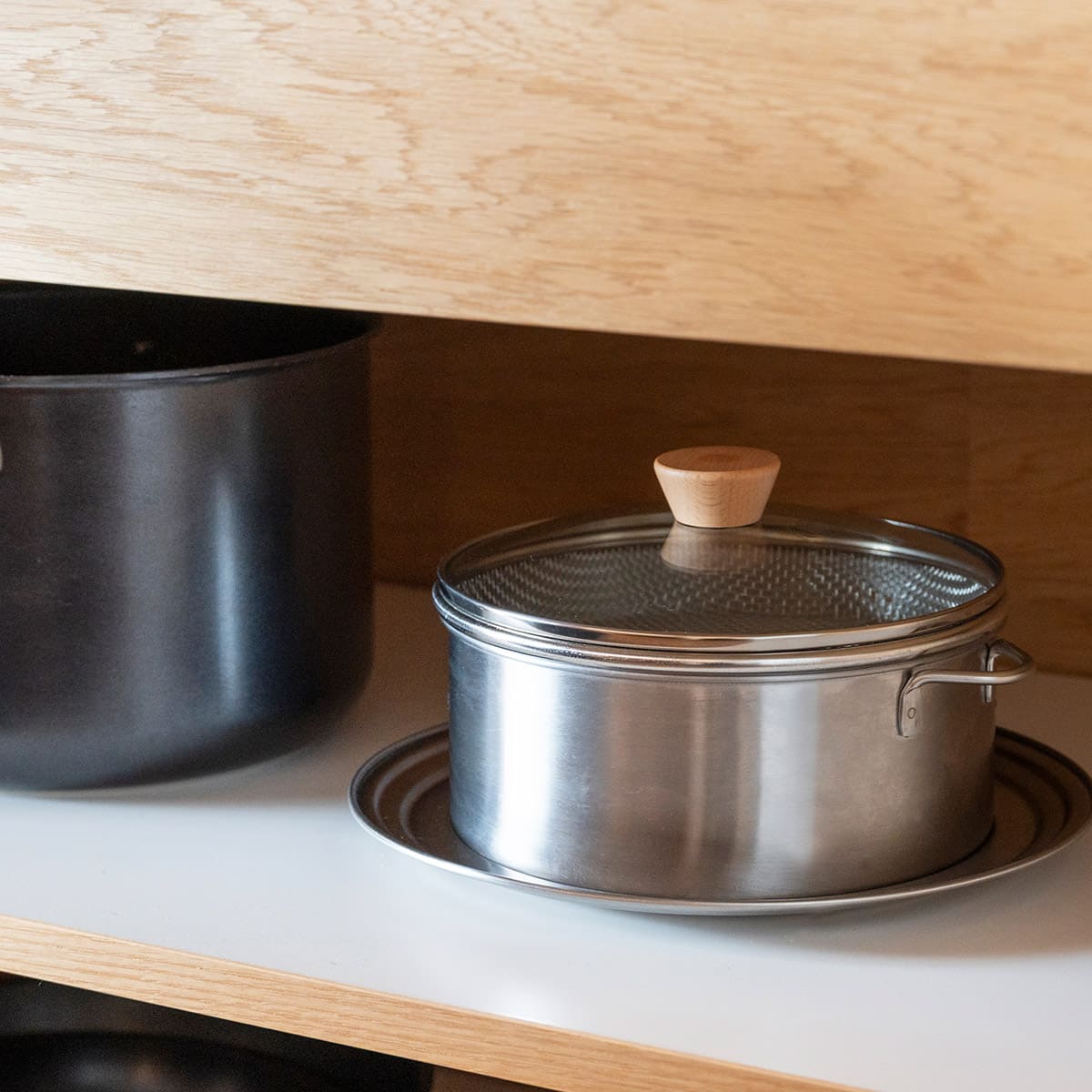 【bws SELECTION】ステンレスせいろ深 フタ・ザル・蒸し板4点セット