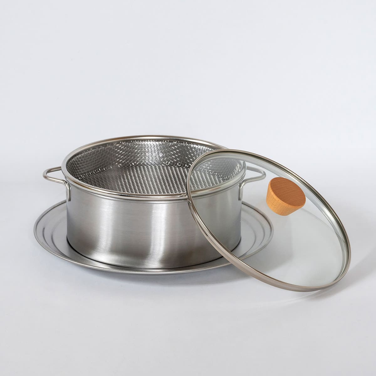 【bws SELECTION】ステンレスせいろ深 フタ・ザル・蒸し板4点セット
