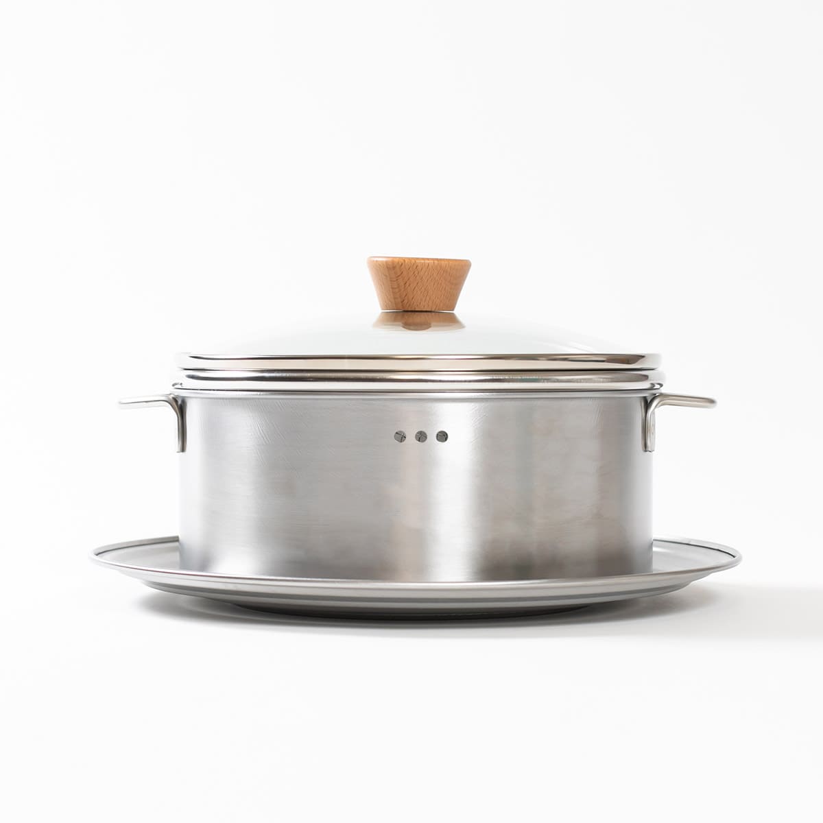 【bws SELECTION】ステンレスせいろ深 フタ・ザル・蒸し板4点セット