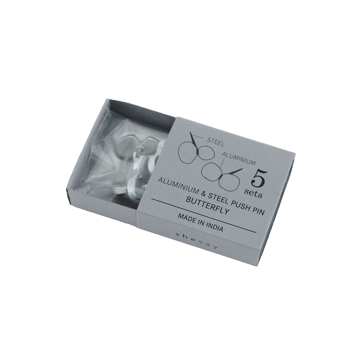 アルミの飾りピン 5個入