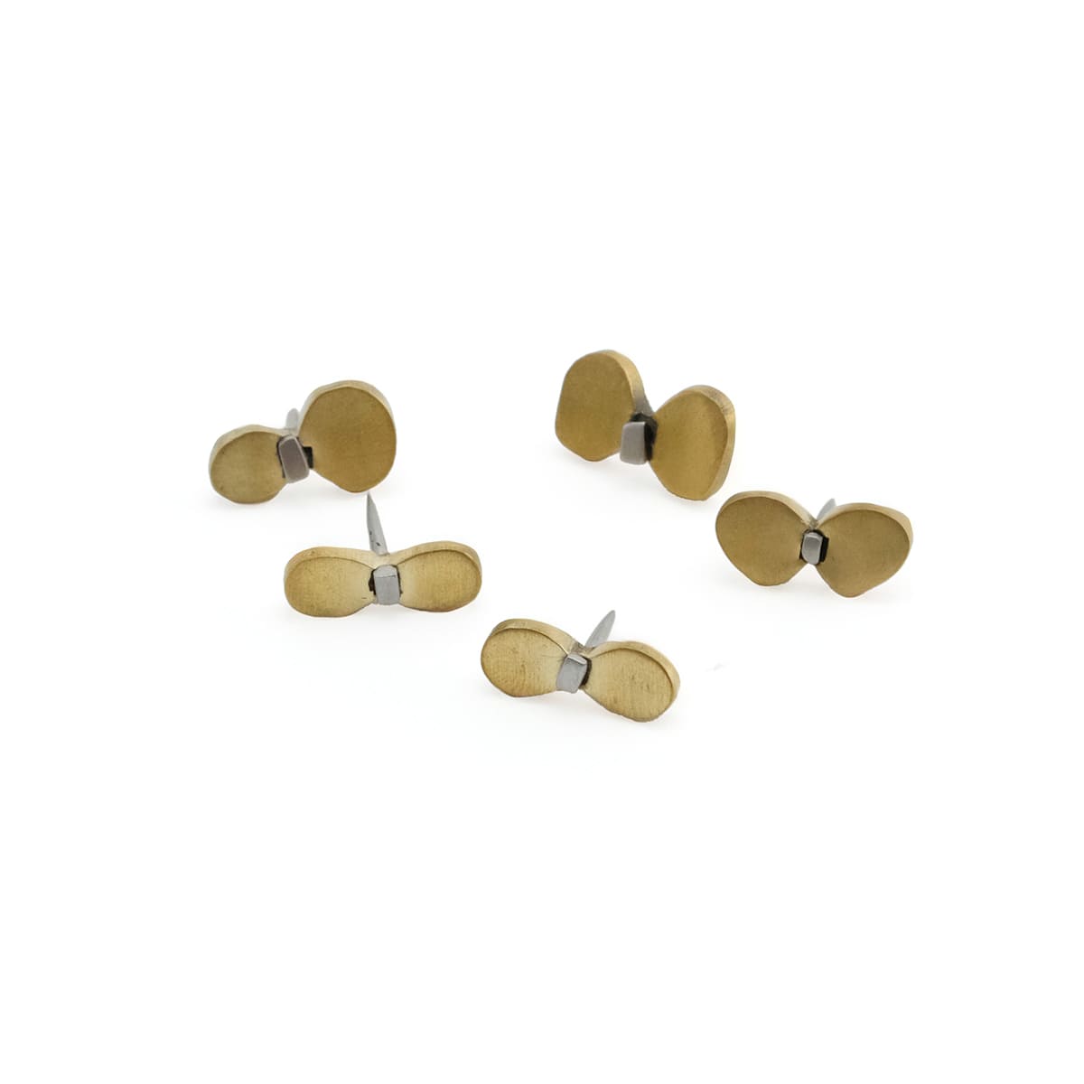 ブラスの飾りピン 5個入