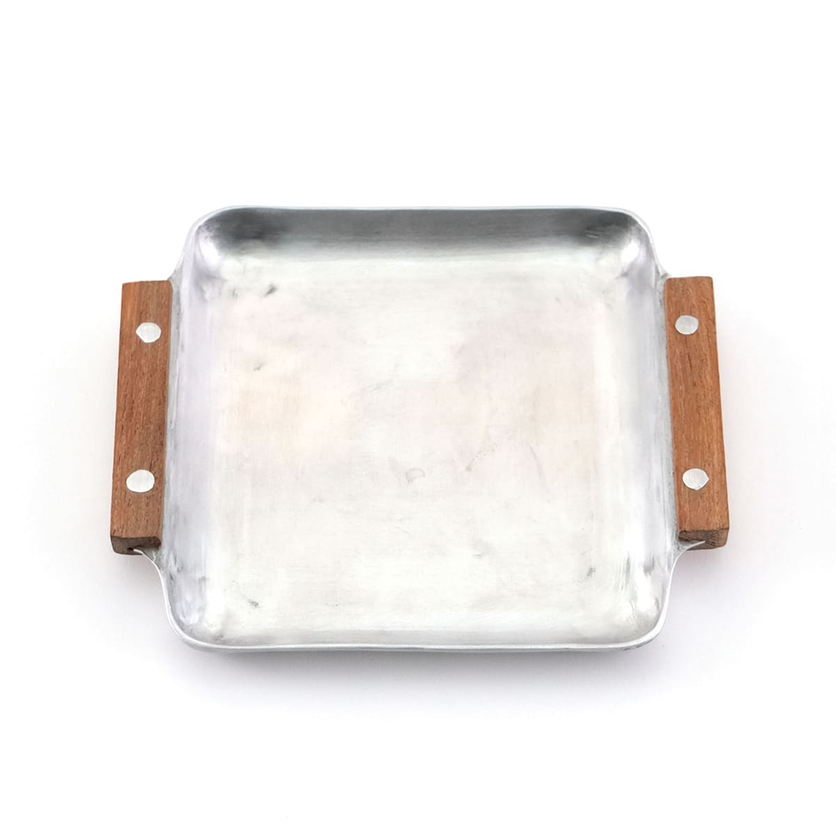 木の持ち手のアルミトレー ミニ