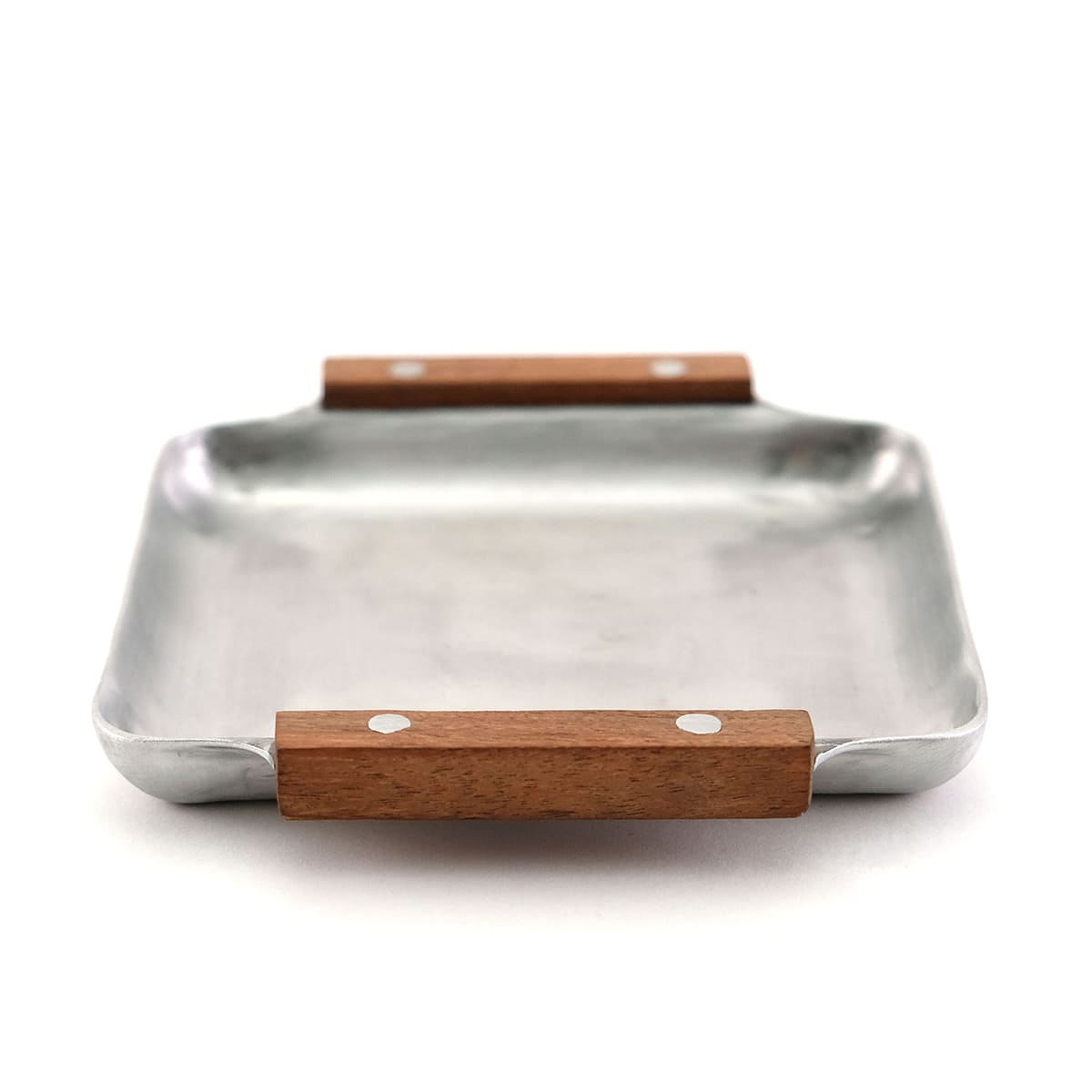 木の持ち手のアルミトレー ミニ