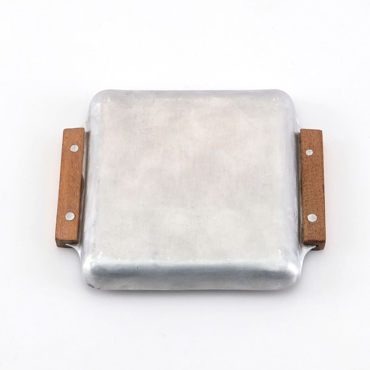 木の持ち手のアルミトレー ミニ