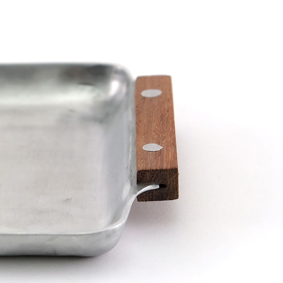 木の持ち手のアルミトレー ミニ