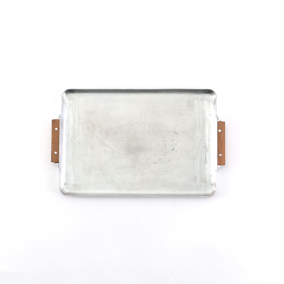 木の持ち手のアルミトレー S
