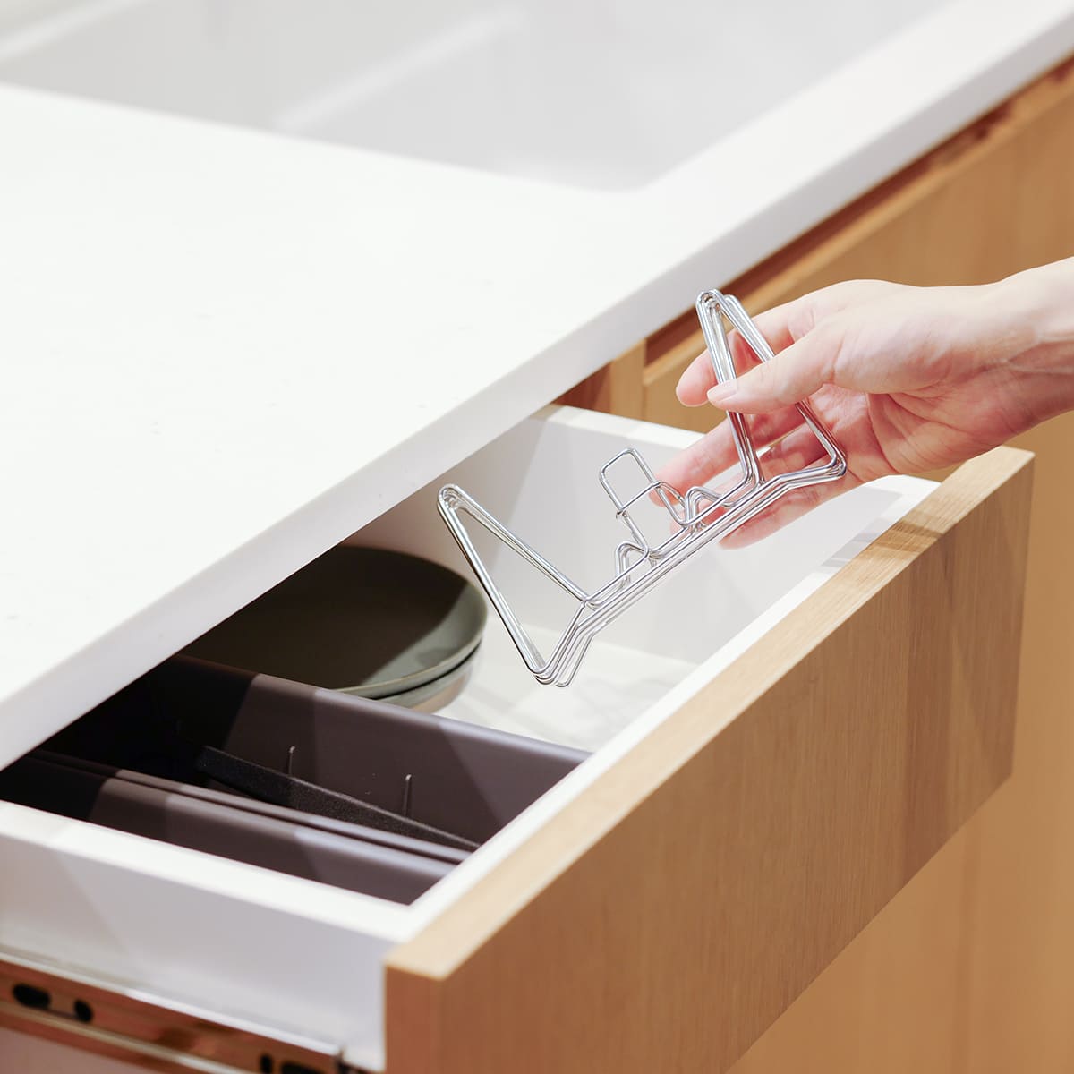 コンパクトになる水切りラック ハーフサイズ