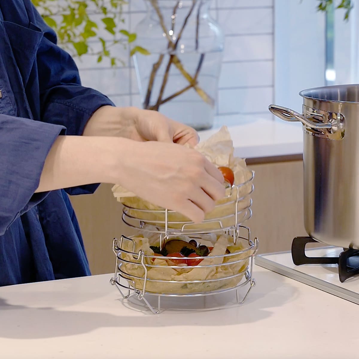 コンパクトになるせいろ