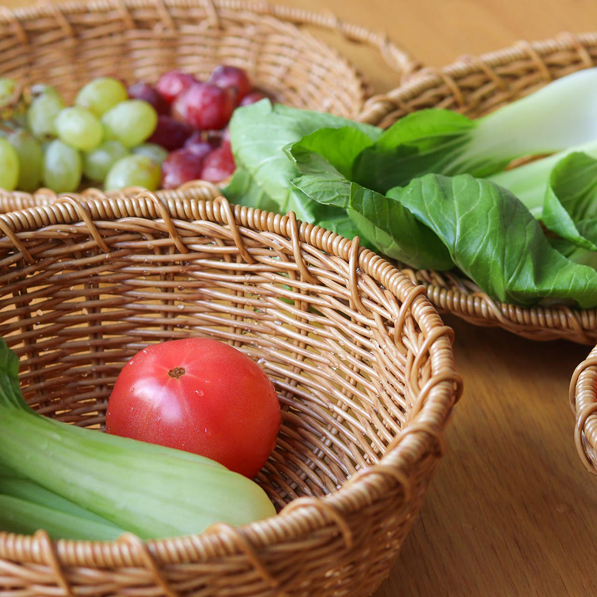 洗えるカゴ 深ざる 22cm