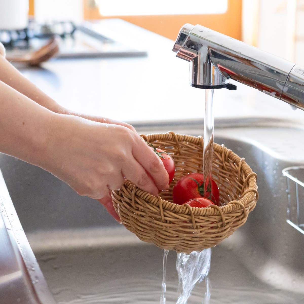 洗えるカゴ 深ざる 15cm